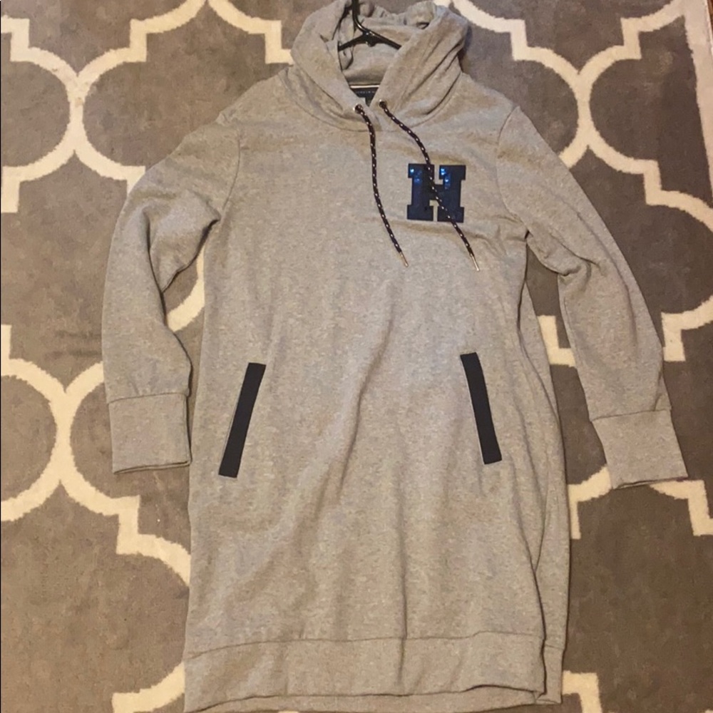 Tommy Hilfiger grey hoodie dress size L
